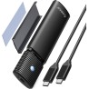 ORICO Boîtier SSD M2 NVMe SATA, Adaptateur SSD M2 USB C 3.2 Gen 2 10Gbps NVME PCIe, 5Gbps NGFF SATA M-Key(B+M Key) 2230/2242/226