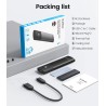 ORICO Boîtier SSD M2 NVMe SATA, Adaptateur SSD M2 USB C 3.2 Gen 2 10Gbps NVME PCIe, 5Gbps NGFF SATA M-Key(B+M Key) 2230/2242/226