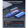 ORICO Boîtier SSD M.2 NVMe SATA Adaptateur, USB-C 3.2 Gen 2 10Gbps PCIe NVMe, 5Gbps NGFF SATA M-Key(B+M Key) 2230/2242/2260/2280