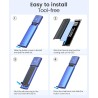 ORICO Boîtier SSD M.2 NVMe SATA Adaptateur, USB-C 3.2 Gen 2 10Gbps PCIe NVMe, 5Gbps NGFF SATA M-Key(B+M Key) 2230/2242/2260/2280