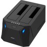 SABRENT Boitier Disque Dur 3.5 Adaptateur SATA to USB 2,5"/3,5", 2 Baies SSD/HDD vers USB 3.0, Boitier Disque Dur 3.5, Clonage H