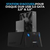 SABRENT Boitier Disque Dur 3.5 Adaptateur SATA to USB 2,5"/3,5", 2 Baies SSD/HDD vers USB 3.0, Boitier Disque Dur 3.5, Clonage H