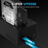SABRENT Boitier Disque Dur 3.5 Adaptateur SATA to USB 2,5"/3,5", 2 Baies SSD/HDD vers USB 3.0, Boitier Disque Dur 3.5, Clonage H