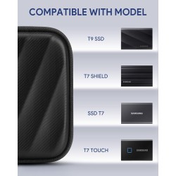 Étui de protection SSD pour Samsung T9/T7 Shield et disque dur externe SSD 1To/2To/4To, étui de transport rigide pour voyage (no