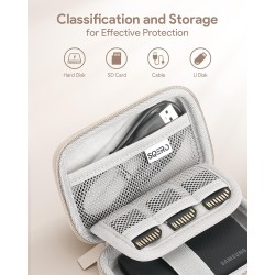 Coque ssd pour samsung t9/t7 shield/t7/t7 touch, disque dur externe ssd 1tb, 2tb, 4tb, étui de voyage rigide (beige)