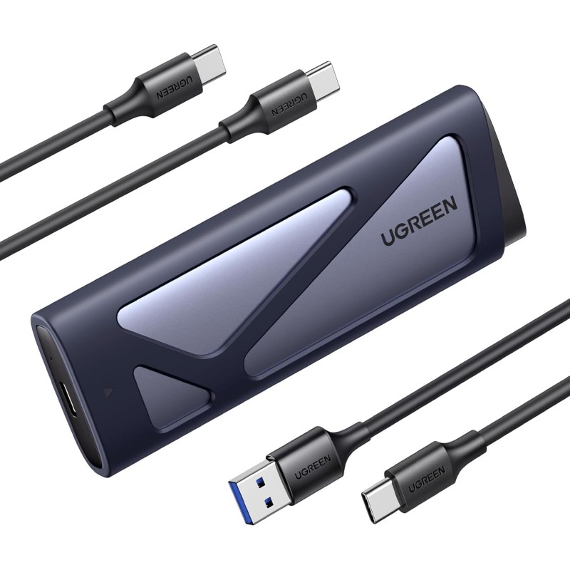 Uvert boîtier ssd m.2 nvme sata 10 gbps usb 3.2 gen 2 adaptateur disque dur externe pour m mb key 2230 2242 2260 2280 compatible