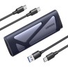 Uvert boîtier ssd m.2 nvme sata 10 gbps usb 3.2 gen 2 adaptateur disque dur externe pour m mb key 2230 2242 2260 2280 compatible