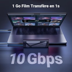 Uvert boîtier ssd m.2 nvme sata 10 gbps usb 3.2 gen 2 adaptateur disque dur externe pour m mb key 2230 2242 2260 2280 compatible