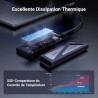Uvert boîtier ssd m.2 nvme sata 10 gbps usb 3.2 gen 2 adaptateur disque dur externe pour m mb key 2230 2242 2260 2280 compatible
