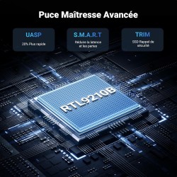 Uvert boîtier ssd m.2 nvme sata 10 gbps usb 3.2 gen 2 adaptateur disque dur externe pour m mb key 2230 2242 2260 2280 compatible