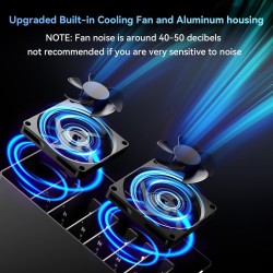 Boîtier Disque Dur 8 Baies avec Ventilateur pour 2.5/3.5" SATA HDD/SSD avec USB A/C 3.0, Supporte l'échange à Chaud, l'extension