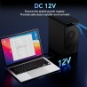 Boîtier Disque Dur 8 Baies avec Ventilateur pour 2.5/3.5" SATA HDD/SSD avec USB A/C 3.0, Supporte l'échange à Chaud, l'extension