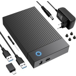 6Gbps Boitier Disque Dur 3.5, Adaptateur SATA USB pour SSD/HDD, Boitier SSD Externe 2.5"/3.5", Lecteur Disque Dur, Station d'acc