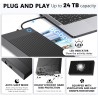 6Gbps Boitier Disque Dur 3.5, Adaptateur SATA USB pour SSD/HDD, Boitier SSD Externe 2.5"/3.5", Lecteur Disque Dur, Station d'acc