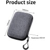 1 pcs Étui pour Disque Dur externe - Coque Rigide Antichoc pour SSD Portable de 2,5 Pouces avec Pochette filetée pour câble et A