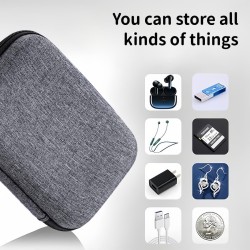 1 pcs Étui pour Disque Dur externe - Coque Rigide Antichoc pour SSD Portable de 2,5 Pouces avec Pochette filetée pour câble et A