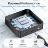 SSK M.2 NVMe Clone SSD Station d’Accueil, 20 Gbit/s Dual-Bay Boîtier SSD NVME USB3.2 Gen2X2 M.2 Duplicateur sans Outil pour clé 