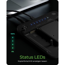 ICY BOX HDD/M.2 NVMe SSD Docking Station USB 3.2 Gen 2 (10 Gbit/s), Disques Dur Station de Clonage & Lecteur (SATA 2.5/3.5" & M.