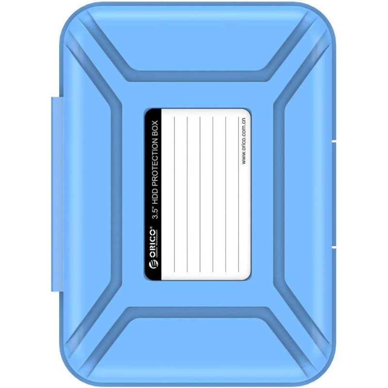 ORICO 3.5 "Antistatique intégré Pad de Protection Antichoc/Disque Dur (HDD) ou SSD (PHX35) Boîte de Rangement - Bleu