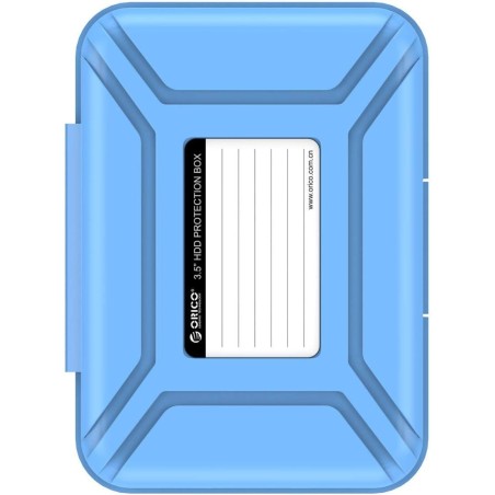 ORICO 3.5 "Antistatique intégré Pad de Protection Antichoc/Disque Dur (HDD) ou SSD (PHX35) Boîte de Rangement - Bleu