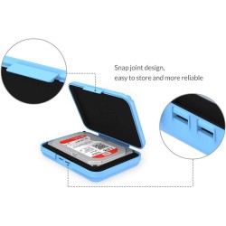 ORICO 3.5 "Antistatique intégré Pad de Protection Antichoc/Disque Dur (HDD) ou SSD (PHX35) Boîte de Rangement - Bleu