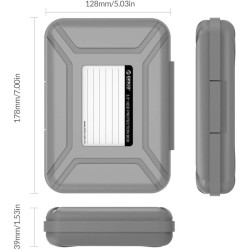 ORICO Boîtier de Protection 3.5 Pouces,Lot de 5, Étui de Rangement pour Disque Dur (HDD) ou SSD, Remplissage Anti-Vibration et A