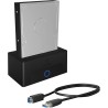 ICY BOX Station d’Accueil USB 3.2 pour SSD ou Dique Dur de 2,5 ou 3,5 Pouces, SATA, UASP, Adaptateur/Boitier Disque Dur Interne 