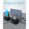 ICY BOX Station d’Accueil USB 3.2 pour SSD ou Dique Dur de 2,5 ou 3,5 Pouces, SATA, UASP, Adaptateur/Boitier Disque Dur Interne 