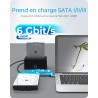 ICY BOX Station d’Accueil USB 3.2 pour SSD ou Dique Dur de 2,5 ou 3,5 Pouces, SATA, UASP, Adaptateur/Boitier Disque Dur Interne 
