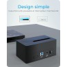 ICY BOX Station d’Accueil USB 3.2 pour SSD ou Dique Dur de 2,5 ou 3,5 Pouces, SATA, UASP, Adaptateur/Boitier Disque Dur Interne 