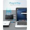 ICY BOX Station d’Accueil USB 3.2 pour SSD ou Dique Dur de 2,5 ou 3,5 Pouces, SATA, UASP, Adaptateur/Boitier Disque Dur Interne 