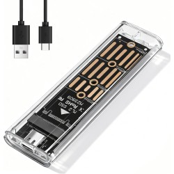 Adaptateur Nvme, Adaptateur Ssd Nvme USB C 3.2 Gen 2 (10 Gbps), Prend en Charge Uasp & Trim, Boîtier NvmeM.2 pour M.2 Pcie NvmeM