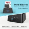 WAVLINK Station d'accueil USB 3.0 vers SATA Double Baie pour Disque Dur SATA 2,5" et 3,5" SATA et SSD, UASP optimisé et Prend en