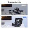 Uvert sac câble multifonctionnel rangement électronique pochette protection de voyage organisateur 2 couches pour tablette charg