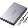 ORICO Boîtier Disque Dur 2.5 Aluminium USB-C 3,2 6Gbps de Boîtier SSD Externe pour 2,5" 3,5" SATA HDD SSD Maximum 6 to avec USB 