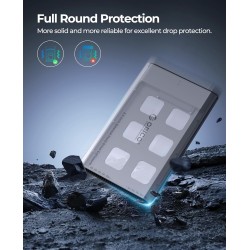 ORICO Aluminium Boîtier Disque Dur 2,5 USB 3.0, 5Gbps Externe HDD Boitier pour 2,5 Pouces SATA HDD SSD jusqu'à 6 to, Câble USB, 