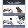 ORICO Aluminium Boîtier Disque Dur 2,5 USB 3.0, 5Gbps Externe HDD Boitier pour 2,5 Pouces SATA HDD SSD jusqu'à 6 to, Câble USB, 