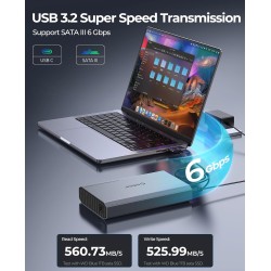 ORICO Aluminium Boîtier Disque Dur 3,5 USB-C 3.2 Gen 2 6Gbps Externe HDD Boitier pour 3,5/2,5 Pouces SATA HDD SSD jusqu'à 20 to,
