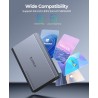 ORICO Aluminium Boîtier Disque Dur 3,5 USB-C 3.2 Gen 2 6Gbps Externe HDD Boitier pour 3,5/2,5 Pouces SATA HDD SSD jusqu'à 20 to,