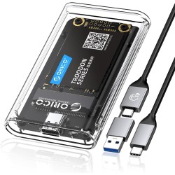 ORICO Boîtier mSATA SSD 5 Gbit/s, [sans Outil] Adaptateur mSATA vers USB 3.0 pour 3050 SSD, avec Câble USB, 2 TB Max-TC10