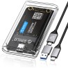 ORICO Boîtier mSATA SSD 5 Gbit/s, [sans Outil] Adaptateur mSATA vers USB 3.0 pour 3050 SSD, avec Câble USB, 2 TB Max-TC10