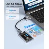 ORICO Boîtier mSATA SSD 5 Gbit/s, [sans Outil] Adaptateur mSATA vers USB 3.0 pour 3050 SSD, avec Câble USB, 2 TB Max-TC10