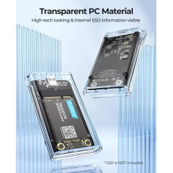 ORICO Boîtier mSATA SSD 5 Gbit/s, [sans Outil] Adaptateur mSATA vers USB 3.0 pour 3050 SSD, avec Câble USB, 2 TB Max-TC10