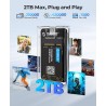 ORICO Boîtier mSATA SSD 5 Gbit/s, [sans Outil] Adaptateur mSATA vers USB 3.0 pour 3050 SSD, avec Câble USB, 2 TB Max-TC10