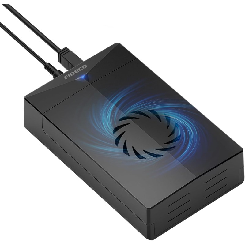 FIDECO Boîtier de Disque Dur 3,5, USB 3.0 vers SATA Station d'accueil du Disque Dur, Boîtier Externe Disque Dur pour Disque Dur 