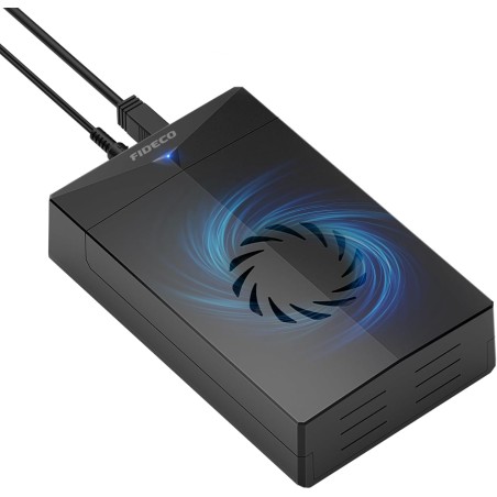 FIDECO Boîtier de Disque Dur 3,5, USB 3.0 vers SATA Station d'accueil du Disque Dur, Boîtier Externe Disque Dur pour Disque Dur 