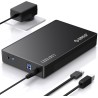 ORICO USB 3.0 Boîtier Disque Dur Externe, pour Disque Dur/SSD SATA 3,5/2,5 Pouces Jusqu'à 20 to, Boîtier de Disque Dur 3,5'' san