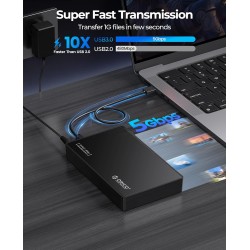 ORICO USB 3.0 Boîtier Disque Dur Externe, pour Disque Dur/SSD SATA 3,5/2,5 Pouces Jusqu'à 20 to, Boîtier de Disque Dur 3,5'' san