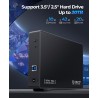 ORICO USB 3.0 Boîtier Disque Dur Externe, pour Disque Dur/SSD SATA 3,5/2,5 Pouces Jusqu'à 20 to, Boîtier de Disque Dur 3,5'' san