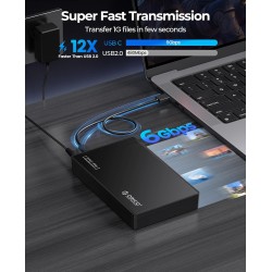 ORICO Boîtier de Disque Dur Externe 3,5" SATA III vers USB3.1 Type C pour HDD Installation sans Outil Prend en Charge UASP et Di